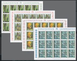 🇱🇮 1980 SÉRIE 1er jour « FORÊT QUATRE SAISONS «(LBK 89.00)